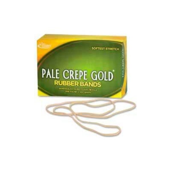 Alliance Rubber Alliance® Pale Crepe Gold® Rubber Bands, Size # 117B, 7" x 1/8", Natural, 1 lb. Box 21405